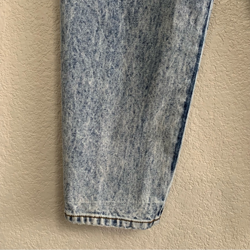 Vtg Jordache Jeans Womens 8 Acid Wash Bare Back Pleated High Rise Tapered Baggy - Picture 13 of 16